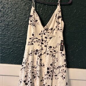 Justify Black and White Floral Midi Dress